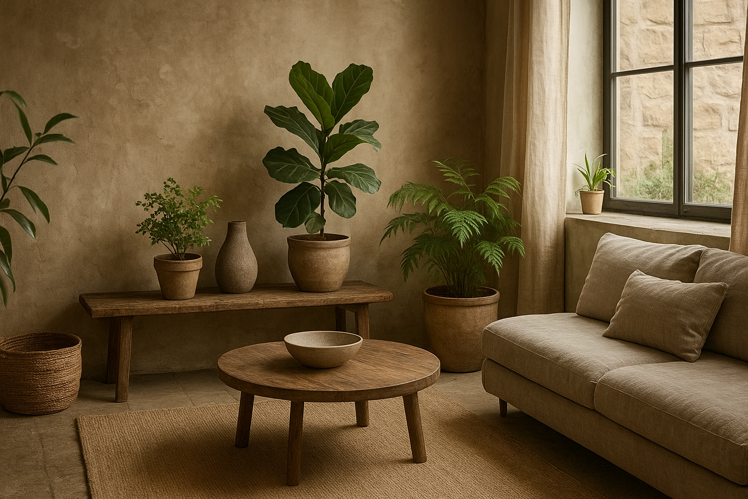 Foto bij Wabi-sabi interieur met planten: de schoonheid van imperfectie
